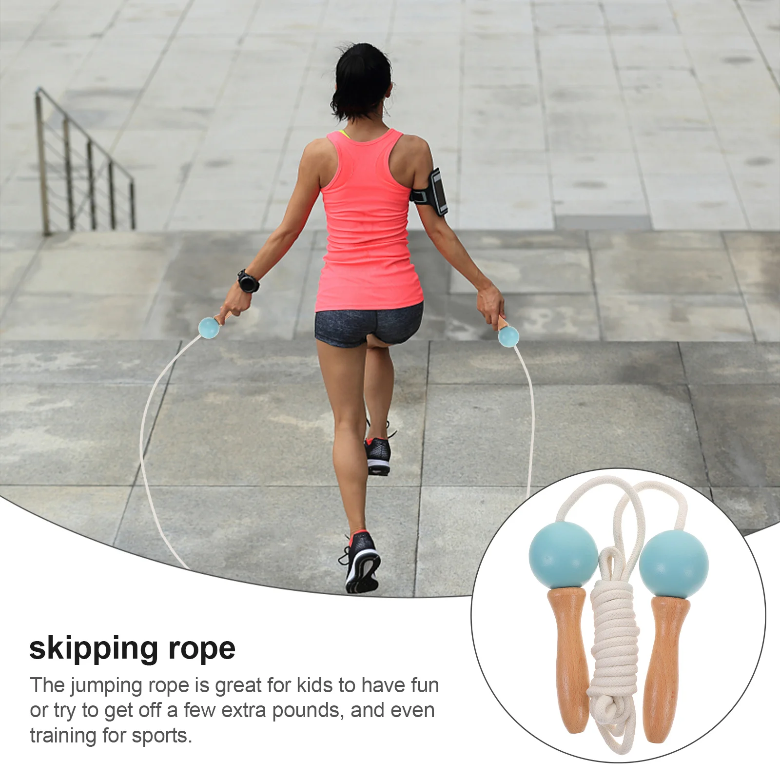 Skipping Rope Children Jump Rope Wooden Handle Skipping Rope Wear-Resistant Jump Rope
Skipping Rope Children Jump Rope Wooden Handle Skipping Rope Wear-Resistant Jump Rope