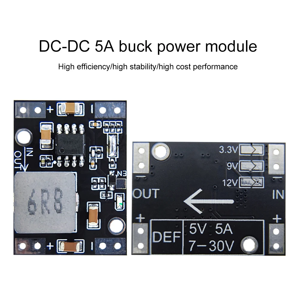 DC-DC Step-down Module 3.3V 5V 9V 12V High-current Power Module Steering Gear Power Drive LED Lamp Power Supply Motor Supply
DC-DC Step-down Module 3.3V 5V 9V 12V High-current Power Module Steering Gear Power Drive LED Lamp Power Supply Motor Supply
