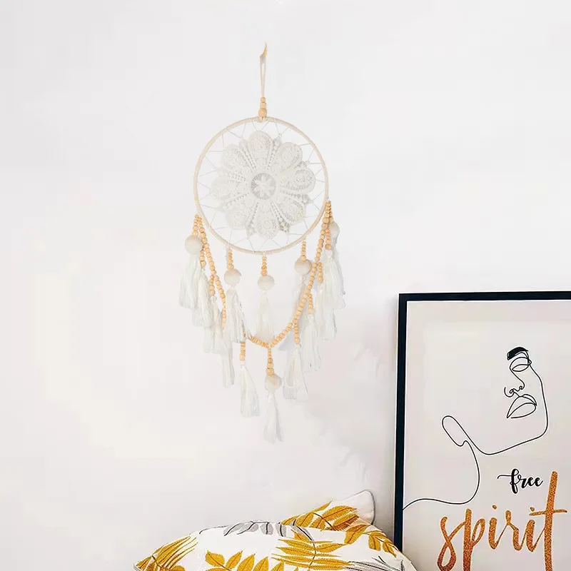 White Indian Dream Catcher - Traditional Woven Wall Decor 10 Sd4ba86de8a774d1ca7c0d97c8a4cead8l