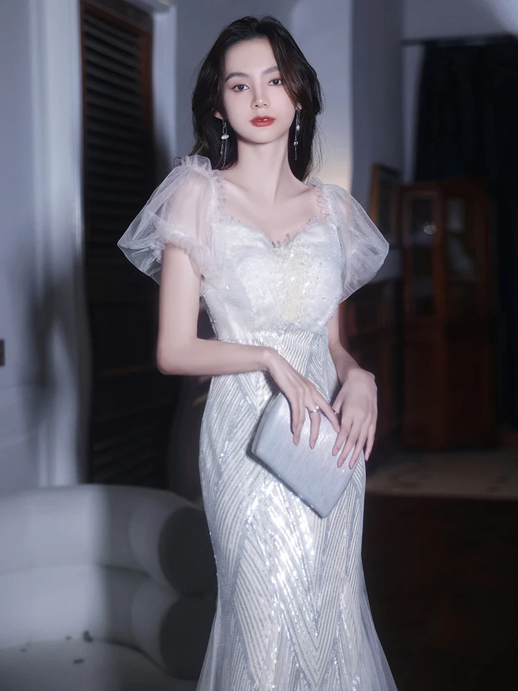 Sexy Mermaid Prom Dress For Women 2023 Temperament Square Collar Elegant Glitter Sequins Floor-Length Evening Banquet Party Gown
Sexy Mermaid Prom Dress For Women 2023 Temperament Square Collar Elegant Glitter Sequins Floor-Length Evening Banquet Party Gown