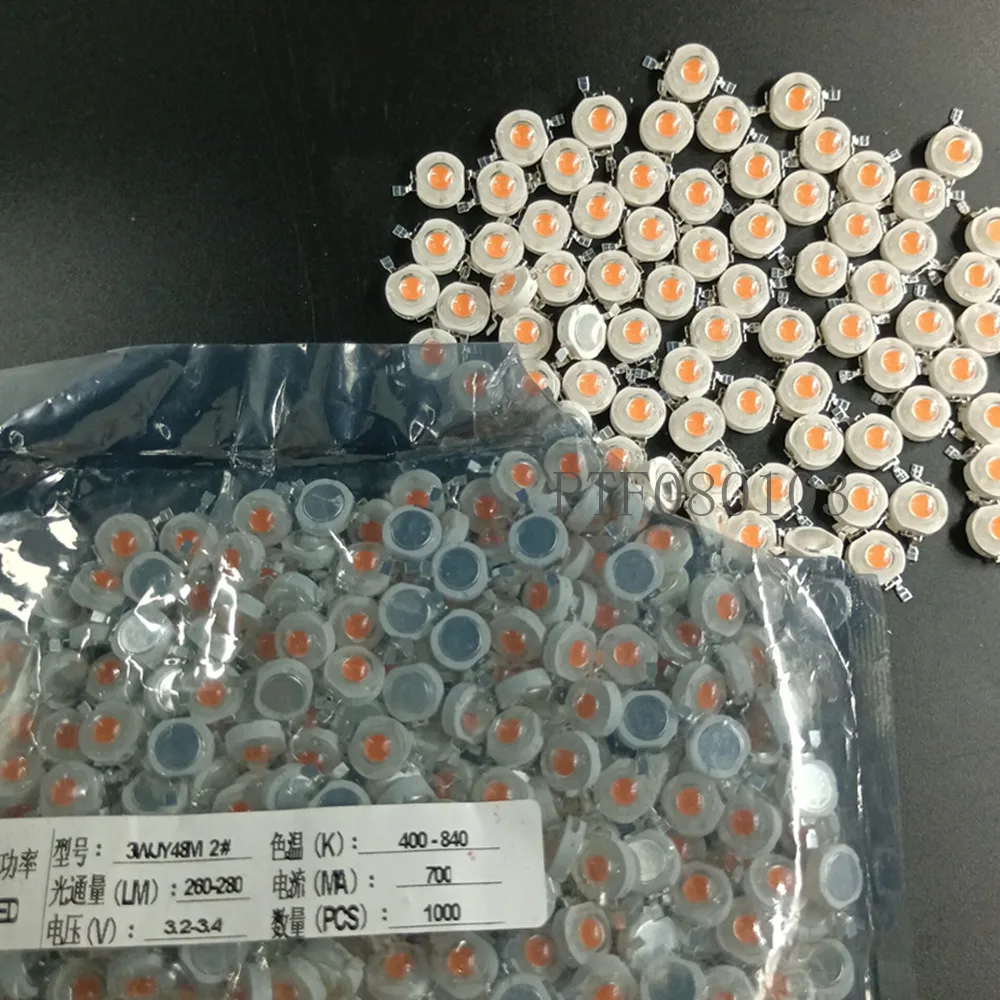 10pcs 1W 3W Full Spectrum LED Chip Diode 400-840nm Wavelength Pink 30mil 45mil for indoor Plant Grow and Hydroponic LED Lamp
10pcs 1W 3W Full Spectrum LED Chip Diode 400-840nm Wavelength Pink 30mil 45mil for indoor Plant Grow and Hydroponic LED Lamp