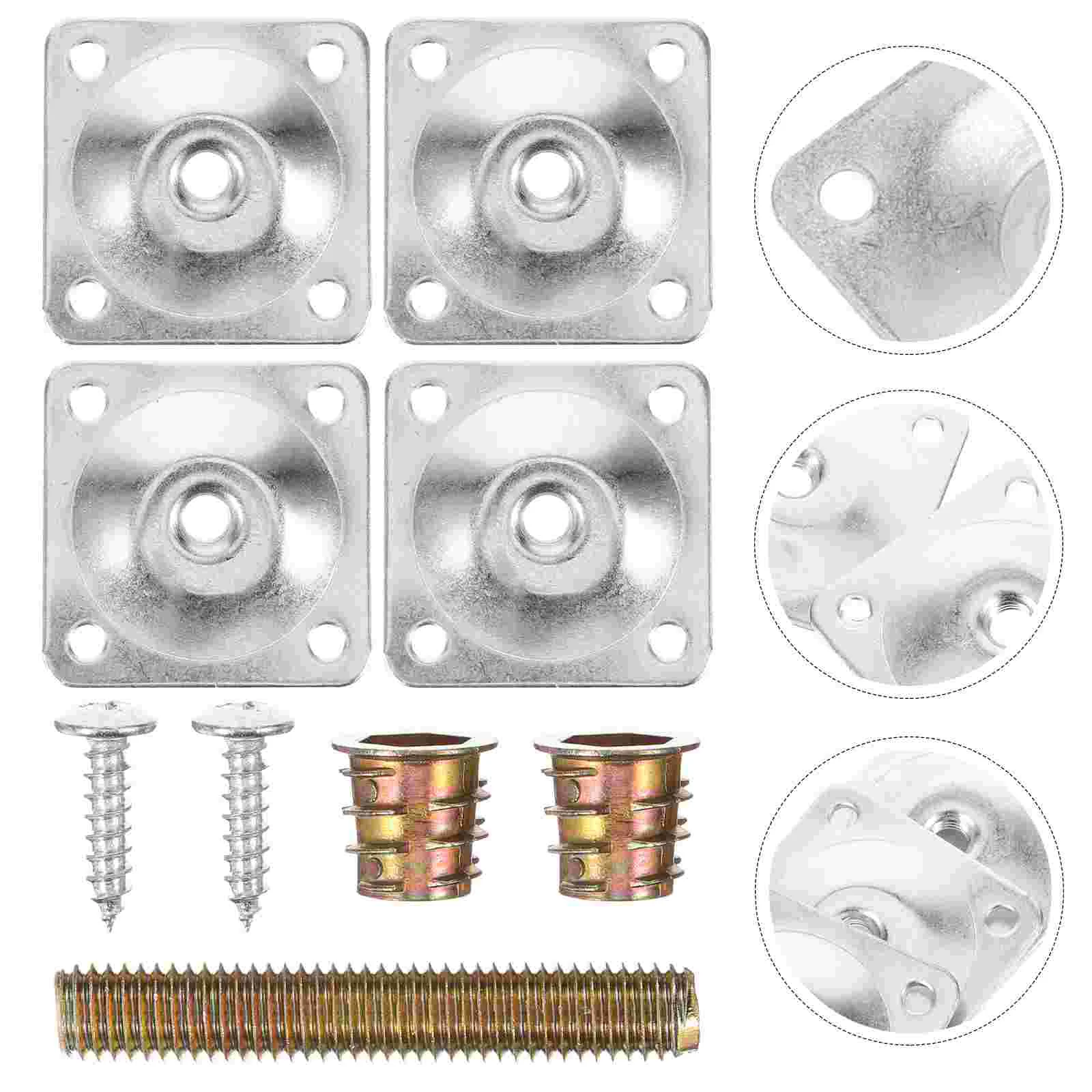 4 Pcs Mounting Plate Sofa Legs Table Connectors for Metal Iron Furniture Feet Pads
4 Pcs Mounting Plate Sofa Legs Table Connectors for Metal Iron Furniture Feet Pads