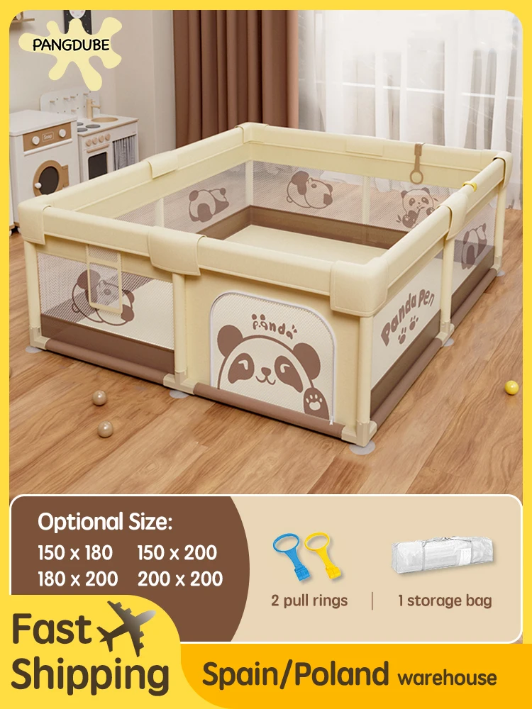 

PANGDUBE Panda Baby Playpens Children's Playpen Optional 4 Sizes Playpen for Baby Activity Gym Kids Play Fence Playground