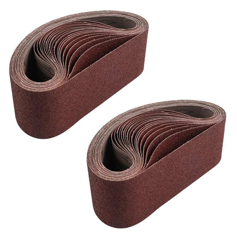 36 Pack Sanding Belts 3X21 Inches(75X533mm) Aluminum Oxide Sanding Belt (3 Each Of 60 80 120 180 240 400 Grits) 
36 Pack Sanding Belts 3X21 Inches(75X533mm) Aluminum Oxide Sanding Belt (3 Each Of 60 80 120 180 240 400 Grits)