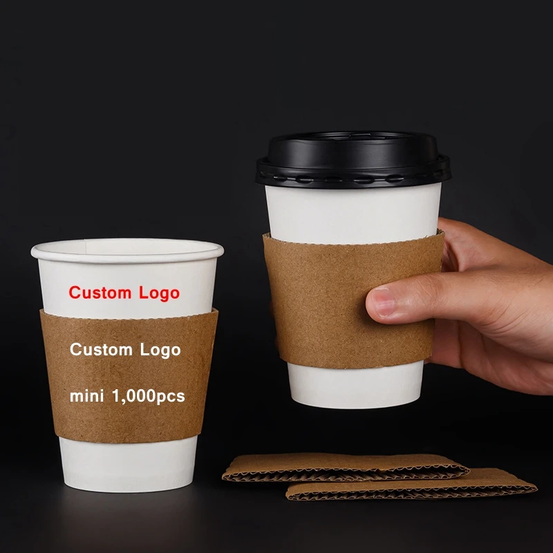 1000pcs Custom Disposable Coffee Cup Sleeves Kraft Corrugated Paper Cup Heat Insulation Sleeve Holder Disposable Cup Cover
1000pcs Custom Disposable Coffee Cup Sleeves Kraft Corrugated Paper Cup Heat Insulation Sleeve Holder Disposable Cup Cover