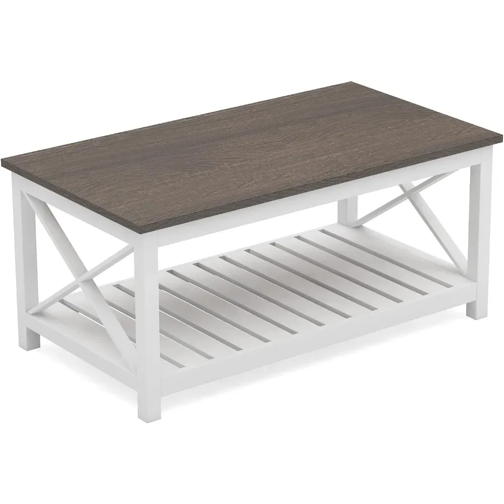 Coffee Table with Shelf for Living Room Sturdy & Rugged Structure Storage Space Master Farmhouse Style Free Delivery
Coffee Table with Shelf for Living Room Sturdy & Rugged Structure Storage Space Master Farmhouse Style Free Delivery