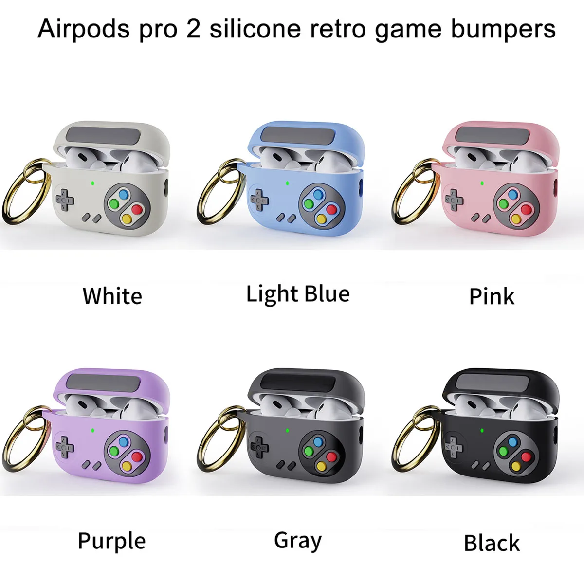 For apple Airpods Pro2 Bluetooth Earphones Silicone Vintage Game Console Protector Airpods 3 Case Soft Cover with Pendant
For apple Airpods Pro2 Bluetooth Earphones Silicone Vintage Game Console Protector Airpods 3 Case Soft Cover with Pendant