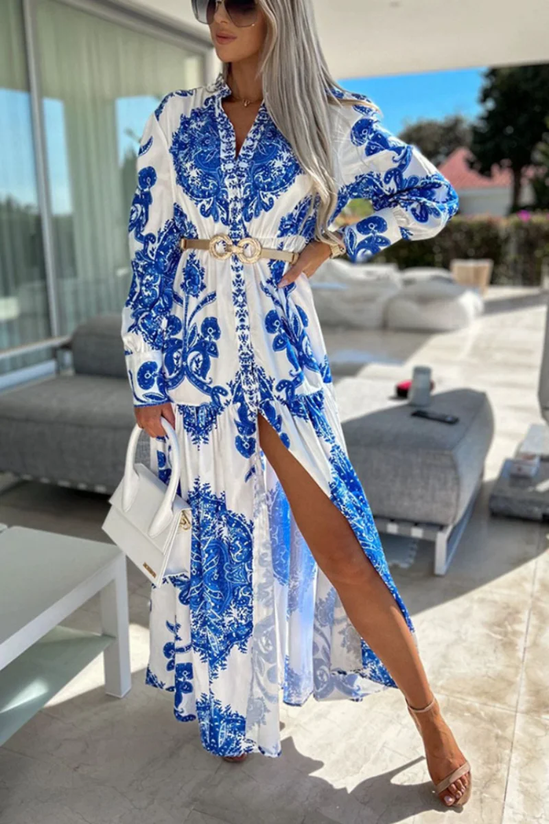 Y2k Vintage Printed Beach Long Dress Boho Fashion Women Long Sleeve V-Neck High Waist Flare Dresses Party Vacation A-Line Dress
Y2k Vintage Printed Beach Long Dress Boho Fashion Women Long Sleeve V-Neck High Waist Flare Dresses Party Vacation A-Line Dress