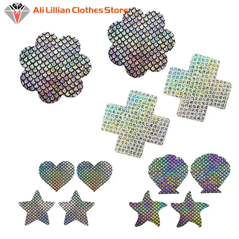 1Pair Ultra-thin Laser Colors Sexy Pasties Chest Sticker Breast Bra Nipple Cover Breathable Disposable Invisible Bra Adhesive
1Pair Ultra-thin Laser Colors Sexy Pasties Chest Sticker Breast Bra Nipple Cover Breathable Disposable Invisible Bra Adhesive