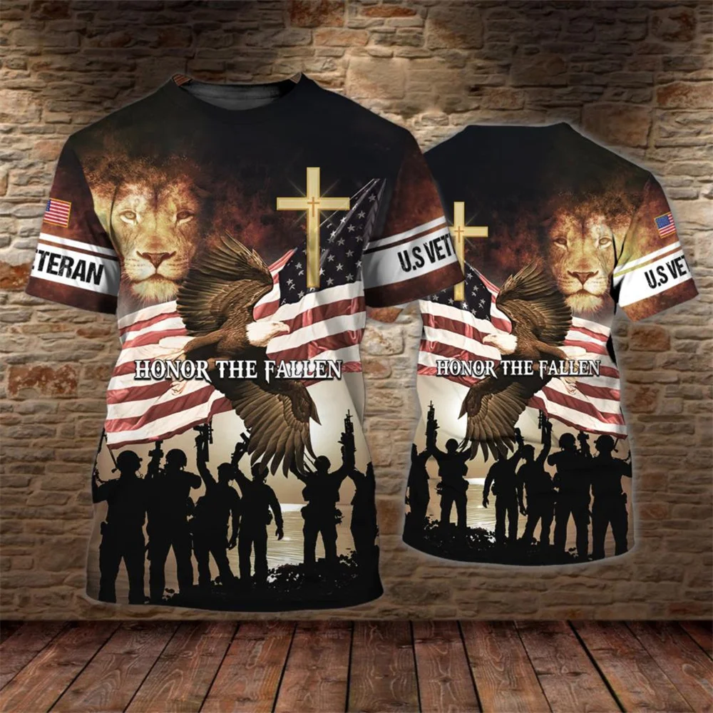 Summer New Flag Print Men's T-shirt Camouflage Military Pattern Oversized Short Sleeve Top Retro Comfortable Quick Dry Clothing
Summer New Flag Print Men's T-shirt Camouflage Military Pattern Oversized Short Sleeve Top Retro Comfortable Quick Dry Clothing