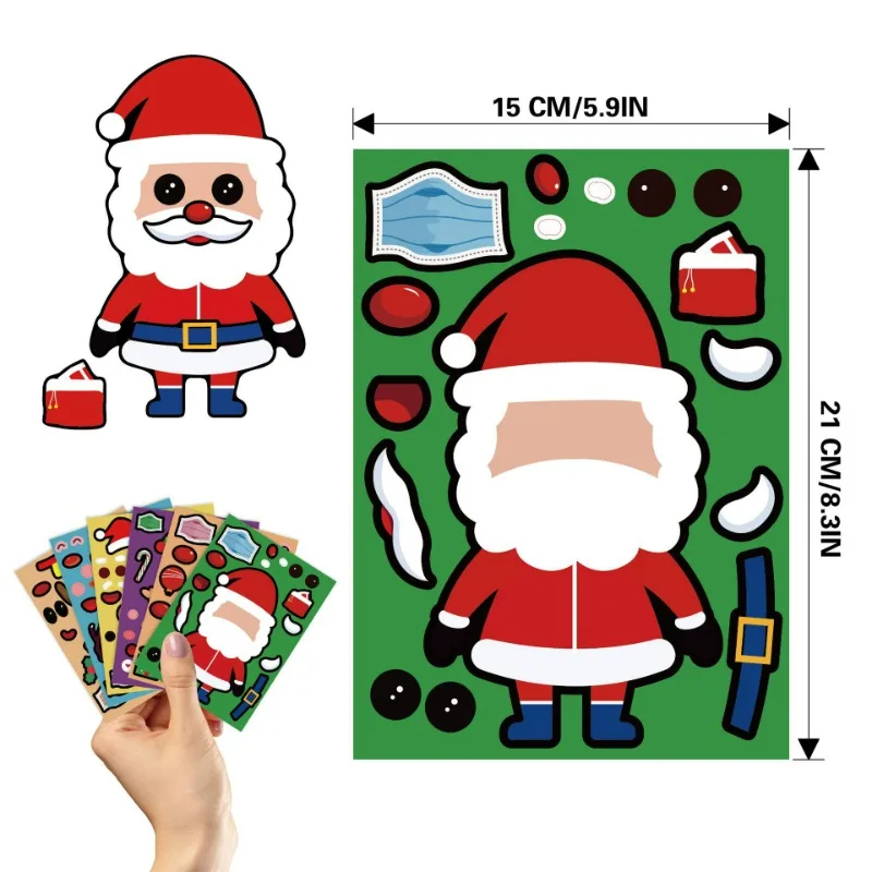 Children Christmas Sticker Cartoon Santa Claus Christmas Tree DIY Sticker Decoration Stationery Gifts Puzzle Sticker for Kids
Children Christmas Sticker Cartoon Santa Claus Christmas Tree DIY Sticker Decoration Stationery Gifts Puzzle Sticker for Kids