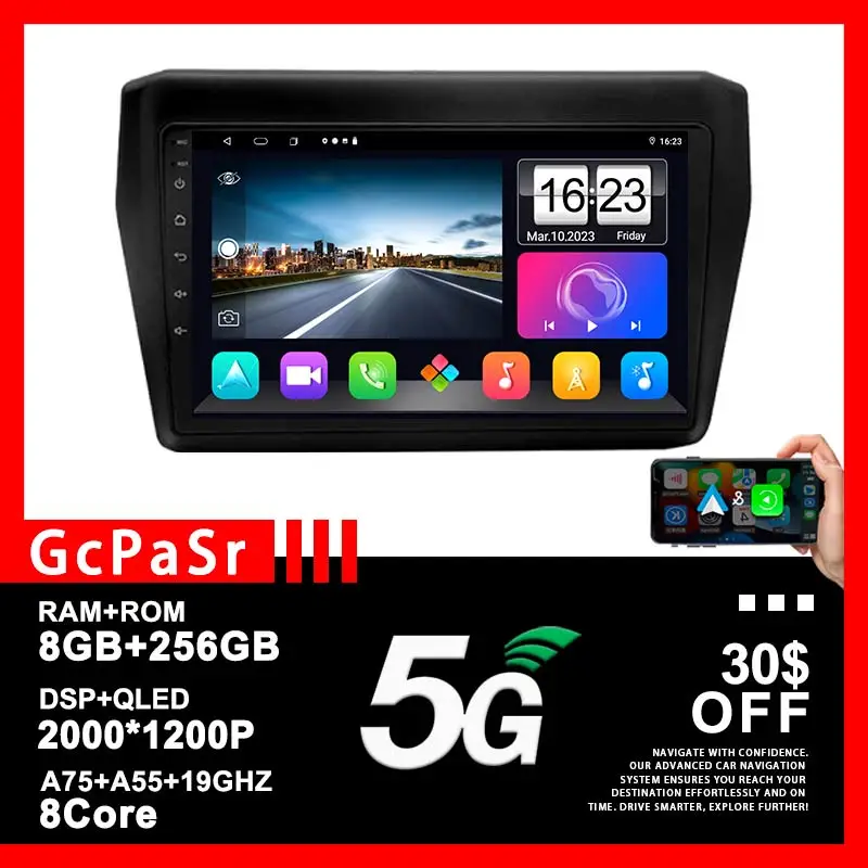 Android 13 для Suzuki Swift 2017 2018 2019 автомобильный DVD мультимедийный плеер GPS навигация головное устройство радио Satnav Carplay QLED экран
Android 13 для Suzuki Swift 2017 2018 2019 автомобильный DVD мультимедийный плеер GPS навигация головное устройство радио Satnav Carplay QLED экран
