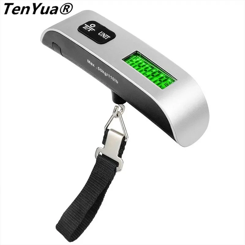 

TenYua LCD 50kg/10g Electronic Portable Travel Bag Suitcase Luggage Hanging Scales Balance Weighing Scale Measuring Tools