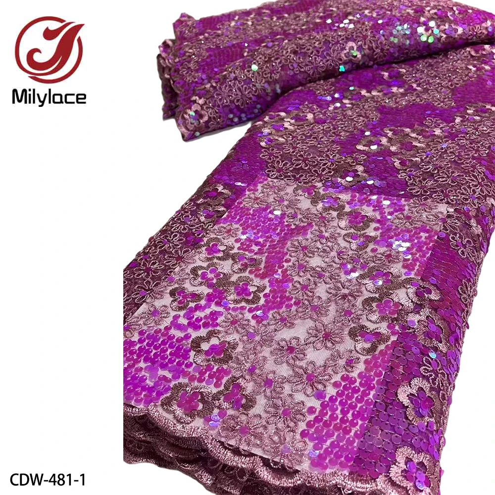 High Quality African Tulle Lace Fabric Elegant Embroidery Sequin Tulle Lace Fabric 5 Yards for Party Wedding Dress CDW-481
High Quality African Tulle Lace Fabric Elegant Embroidery Sequin Tulle Lace Fabric 5 Yards for Party Wedding Dress CDW-481