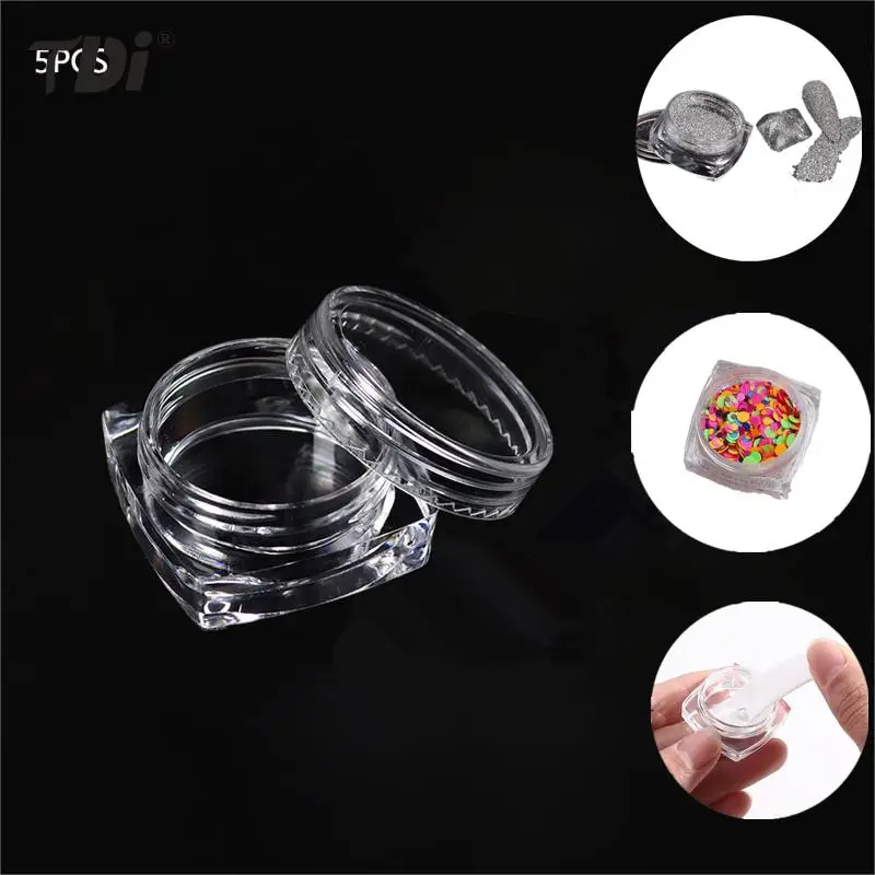 3/4/5pc Nail Art Storage Tool Transparent Bottle Nail Art Foil Tinfoil Sequin Powder Jewelry Storage Empty Bottle Manicure Tool 
3/4/5pc Nail Art Storage Tool Transparent Bottle Nail Art Foil Tinfoil Sequin Powder Jewelry Storage Empty Bottle Manicure Tool