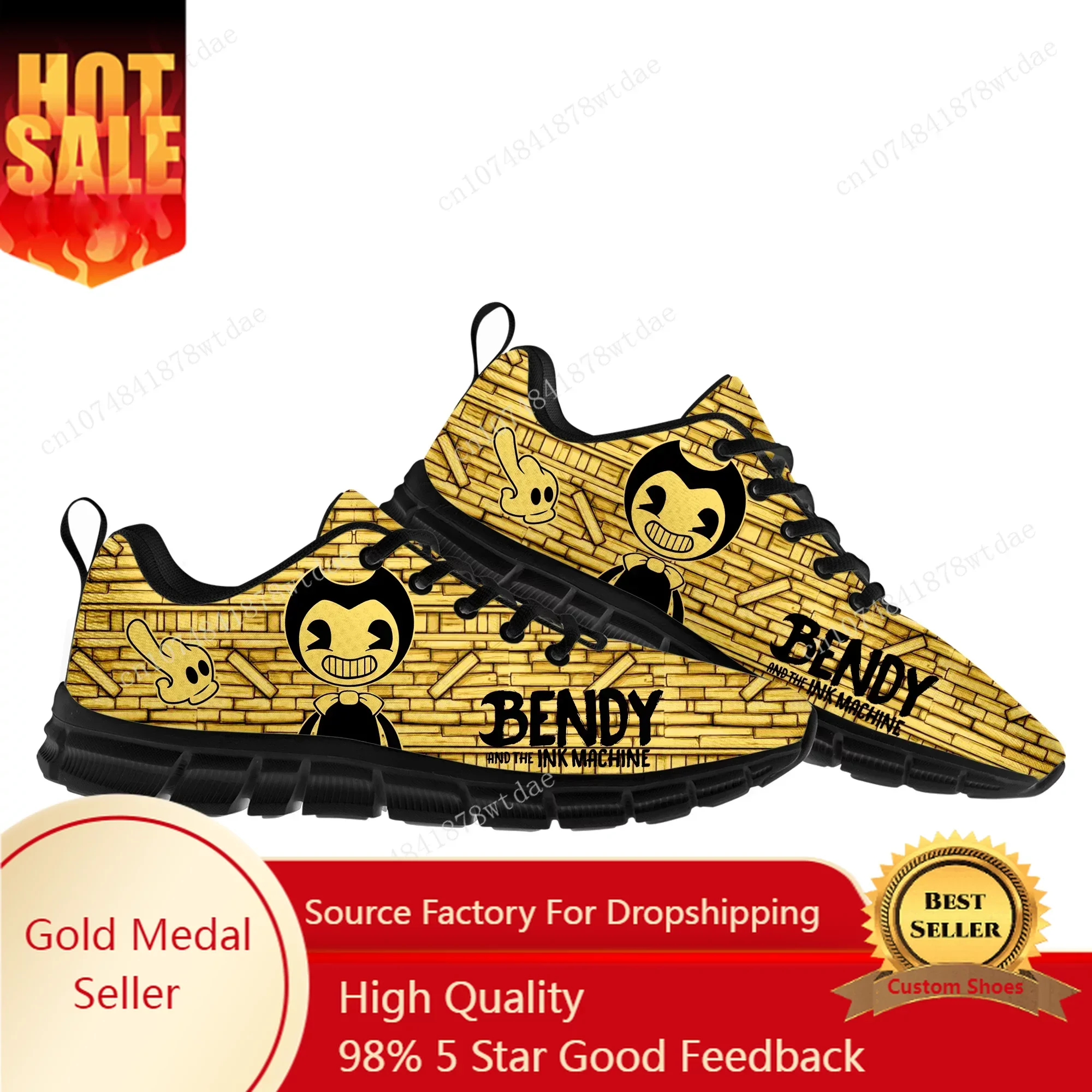 Anime Game I-Ink M-Machines Sports Shoes Mens Womens Teenager Children B-Bendy Sneakers High Quality Manga Sneaker Custom Shoe
Anime Game I-Ink M-Machines Sports Shoes Mens Womens Teenager Children B-Bendy Sneakers High Quality Manga Sneaker Custom Shoe
