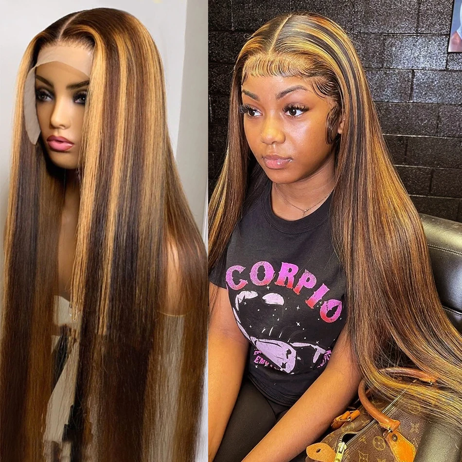 4/27 Colored Highlight Ombre 13x4 Transparent Lace Frontal Human Hair Wig Glueless Bone Straight Brazilian 13x6 Lace Frontal Wig
4/27 Colored Highlight Ombre 13x4 Transparent Lace Frontal Human Hair Wig Glueless Bone Straight Brazilian 13x6 Lace Frontal Wig