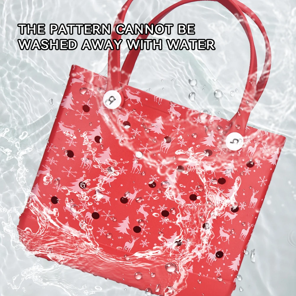 Portable EVA beach bag, handbag, Christmas white snowflake party shopping bag, outdoor beach travel storage bag
Portable EVA beach bag, handbag, Christmas white snowflake party shopping bag, outdoor beach travel storage bag