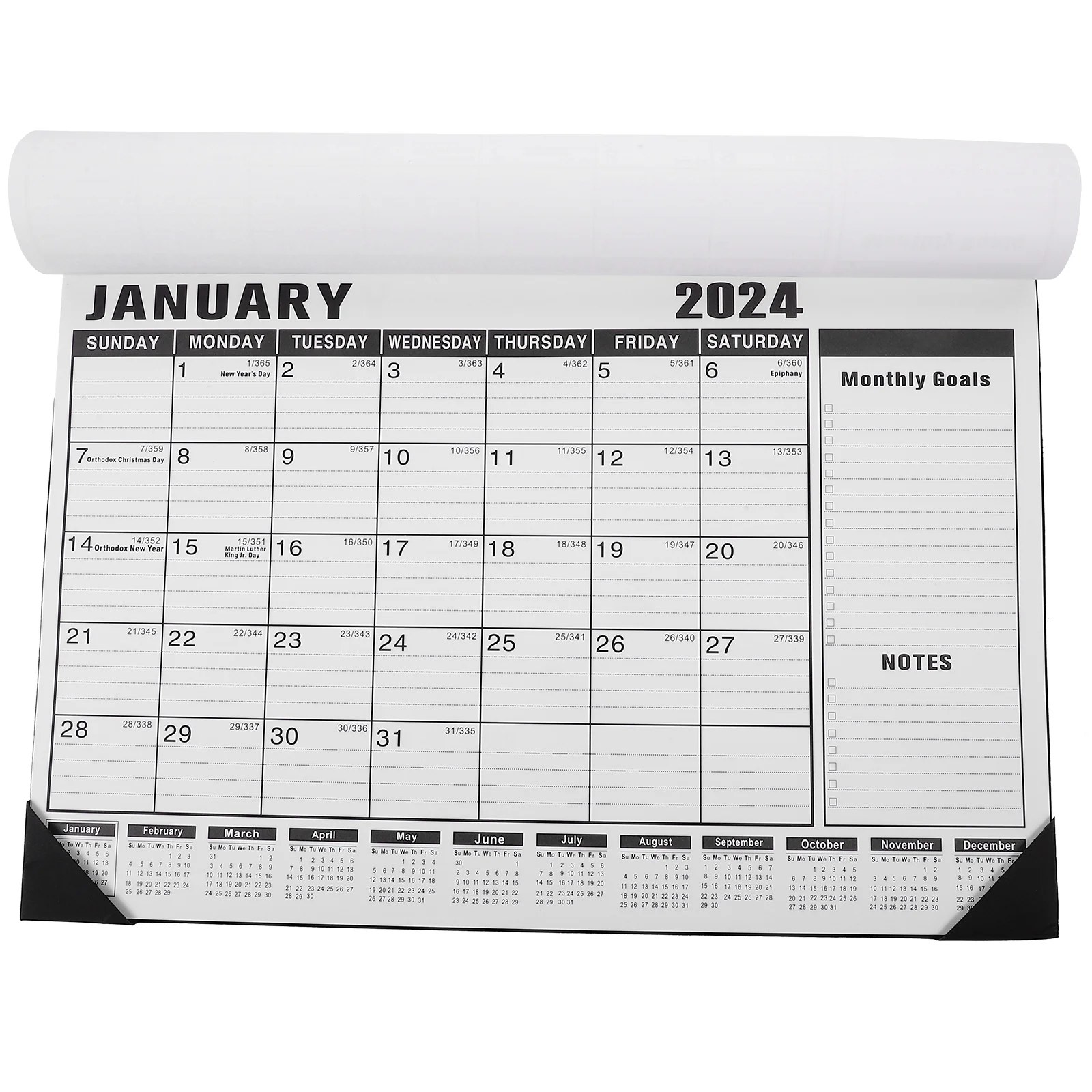 

2024 настенный календарь для уборки заметок с указанием подвешивания на английском языке 2023-2024 семейная бумага для дома ежемесячно