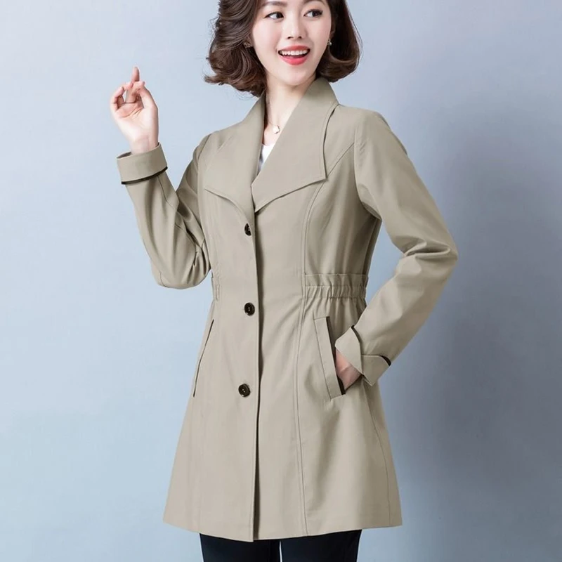 Windbreaker Jacket Womens Spring Autumn 2023 New Long Ladies Overcoat Oversize 8XL Coat Loose Temperament Outerwear Tide Top
Windbreaker Jacket Womens Spring Autumn 2023 New Long Ladies Overcoat Oversize 8XL Coat Loose Temperament Outerwear Tide Top