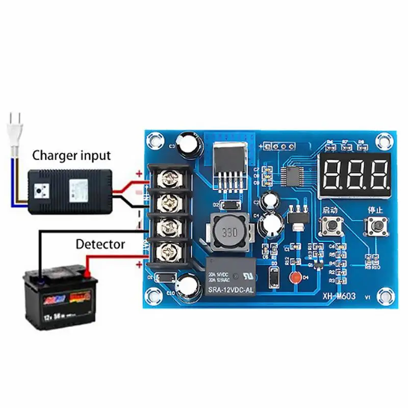 

XH-M603 Charging Control Module 12-24V Storage Lithium Battery Charger Control Switch Protection Board With LED Display NEW