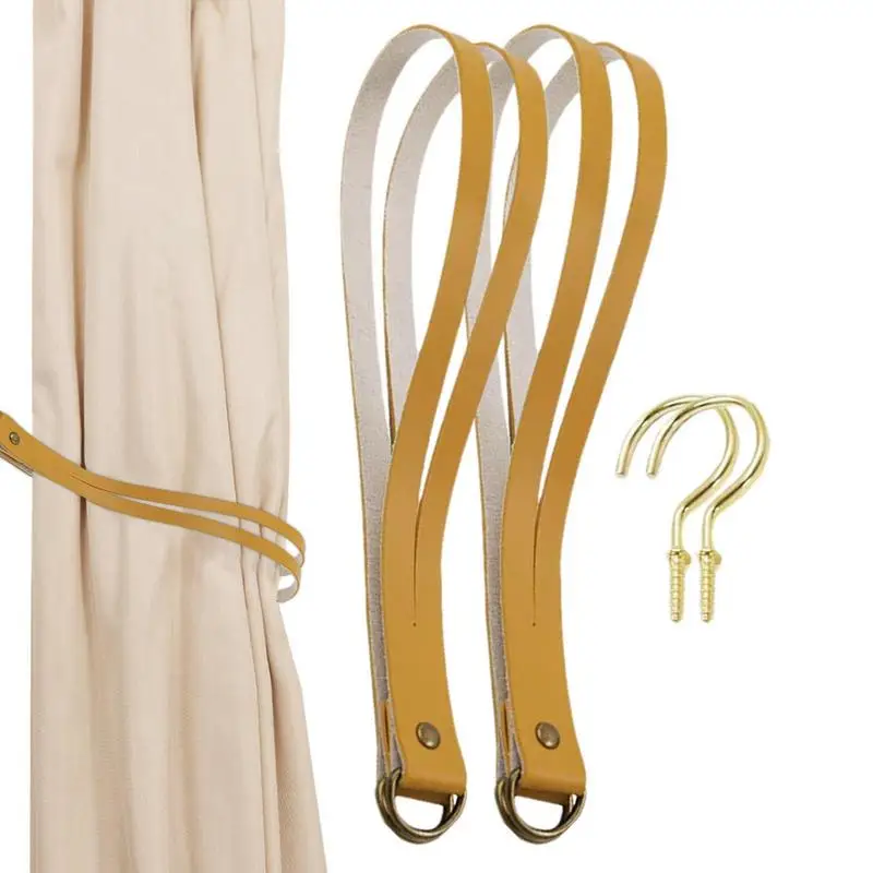 PU Leather Curtain Tie Back 2 Pieces Retro Style Curtain Hold Back Ties Strap Easy To Install Holdback Fastener Strap With Hooks
PU Leather Curtain Tie Back 2 Pieces Retro Style Curtain Hold Back Ties Strap Easy To Install Holdback Fastener Strap With Hooks