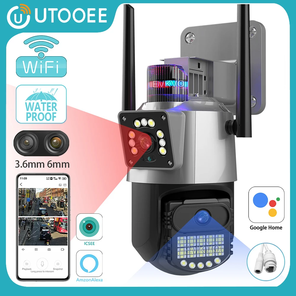 UTOOEE 8 МП 4K камера с двойным объективом WIFI PTZ камера с двойным экраном 4 МП наружная камера слежения за людьми с искусственным интеллектом полицейская идентификация iCsee PRO Alexa
UTOOEE 8 МП 4K камера с двойным объективом WIFI PTZ камера с двойным экраном 4 МП наружная камера слежения за людьми с искусственным интеллектом полицейская идентификация iCsee PRO Alexa