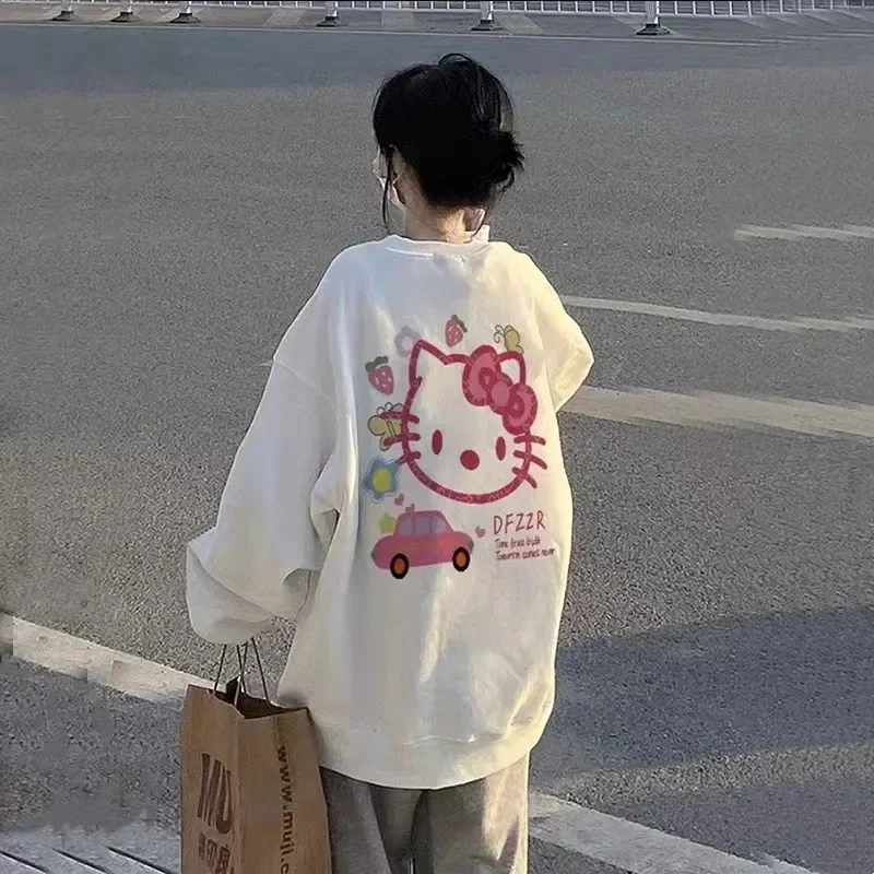 Sanrio Kawaii Hello Kitty Sweatshirt Anime Cartoon Cute Girls New Fashion Versatile Loose Velvet Thickened Round Neck Sweatshirt
Sanrio Kawaii Hello Kitty Sweatshirt Anime Cartoon Cute Girls New Fashion Versatile Loose Velvet Thickened Round Neck Sweatshirt