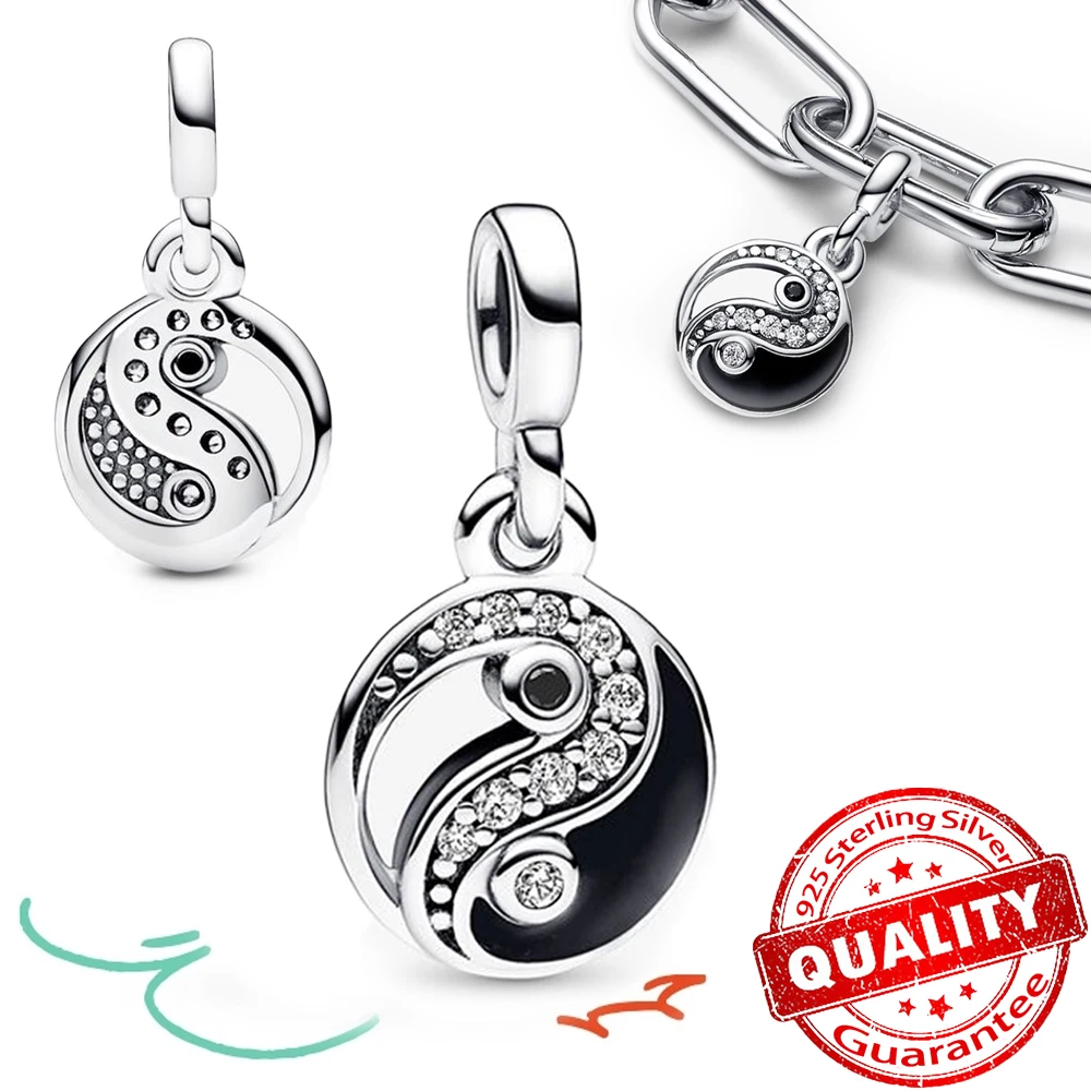 Vintage 925 Sterling Silver Mini Yin and Yang Dangle Charm Fit Pandora Me series Bracelet Necklace DIY Women Fine Jewelry Gift
Vintage 925 Sterling Silver Mini Yin and Yang Dangle Charm Fit Pandora Me series Bracelet Necklace DIY Women Fine Jewelry Gift