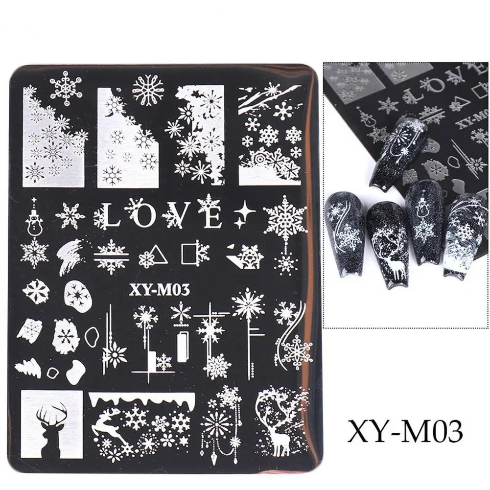 Diy Nail Stamping Tools Festive Christmas Nail Plate Snowflake Elk Designs for Diy Nail Art Reusable Stainless Steel Manicure
Diy Nail Stamping Tools Festive Christmas Nail Plate Snowflake Elk Designs for Diy Nail Art Reusable Stainless Steel Manicure