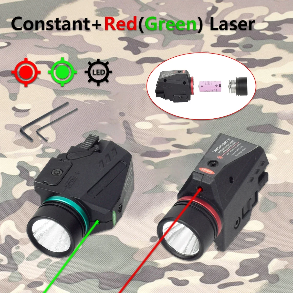 Tactical LED Light Red Green Dot Laser Sight For Airsoft Pistol Glock 17 19 CZ75 Weapon Gun Flashlight Fit 20mm Pictinny Rail
Tactical LED Light Red Green Dot Laser Sight For Airsoft Pistol Glock 17 19 CZ75 Weapon Gun Flashlight Fit 20mm Pictinny Rail