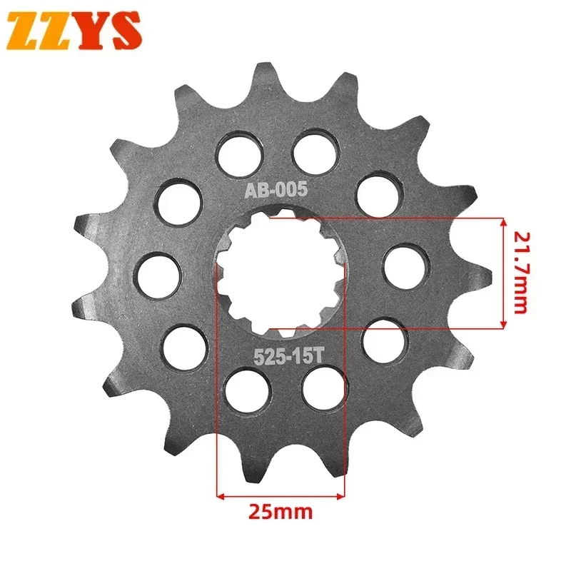 

525 15T 15 Tooth Motorcycle Front Sprocket Gear Staring Wheel Cam For Kawasaki Road ZR750 ZR750C Zephyr ZR 750 91-94 For Suzuki