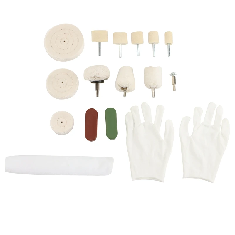 

16Pcs Electric Drill Polishing Disc Polishing Accessory Set With Polishing Cone Polishing Wheel Polishing Paste Gloves