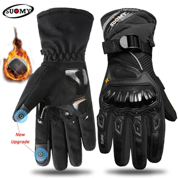 Suomy Motorcycle Gloves Winter Keep Warm New Waterproof Motocross Motorbike Racing Riding Gloves Sports Touch Screen M-XXL