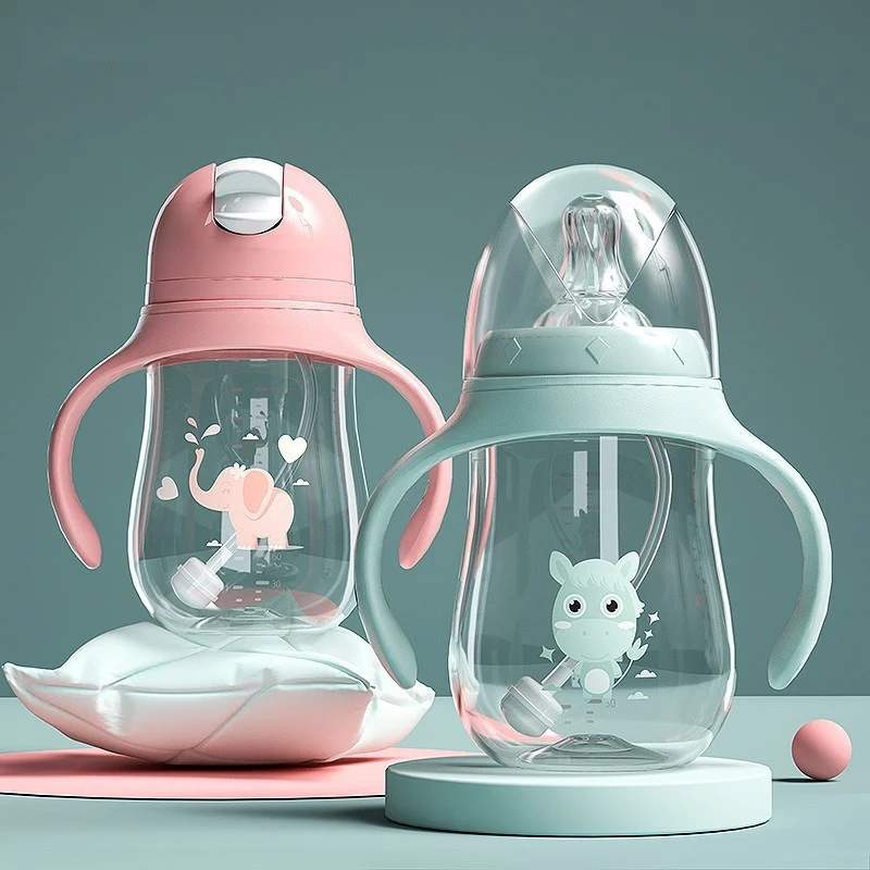Baby Bottle Children's Water Cup Baby Straw Cup Anti drop Handle Dual Use Three Use Newborn Wide Bore Baby Bottle
Baby Bottle Children's Water Cup Baby Straw Cup Anti drop Handle Dual Use Three Use Newborn Wide Bore Baby Bottle