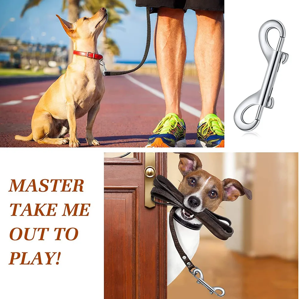 20Pcs Double Ended Bolt Snaps Hooks Zinc Alloy Trigger Chain Metal Clips Key Holder For Linking Dog Leash Collar Sling
20Pcs Double Ended Bolt Snaps Hooks Zinc Alloy Trigger Chain Metal Clips Key Holder For Linking Dog Leash Collar Sling