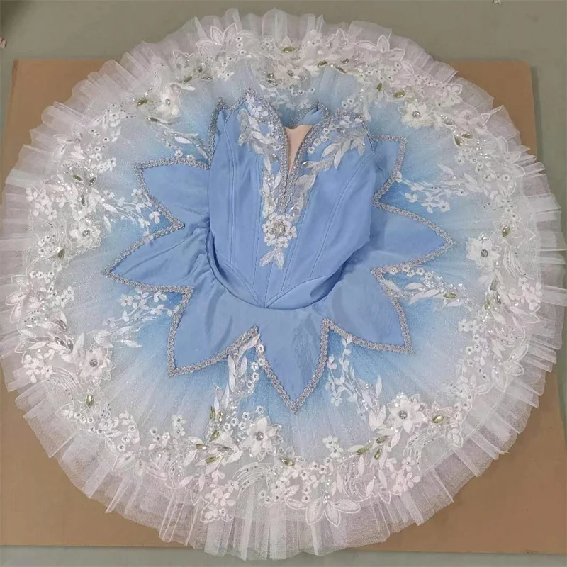 Professional Custom Size 12 Layers Kids Girls Adult Competition Wear Ombre Light Blue Ballet Tutu
Professional Custom Size 12 Layers Kids Girls Adult Competition Wear Ombre Light Blue Ballet Tutu