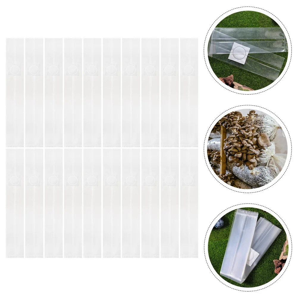 

20 Pcs Bag Mushroom Grow Breathable Sealable Spawn Bags Pp Edible Fungus Growing