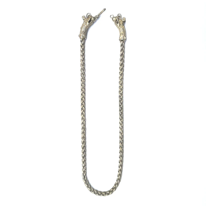 Old Chinese Tibet Silver Handmade Dragon Head Necklace Collection Size 25.8 inch
Old Chinese Tibet Silver Handmade Dragon Head Necklace Collection Size 25.8 inch
