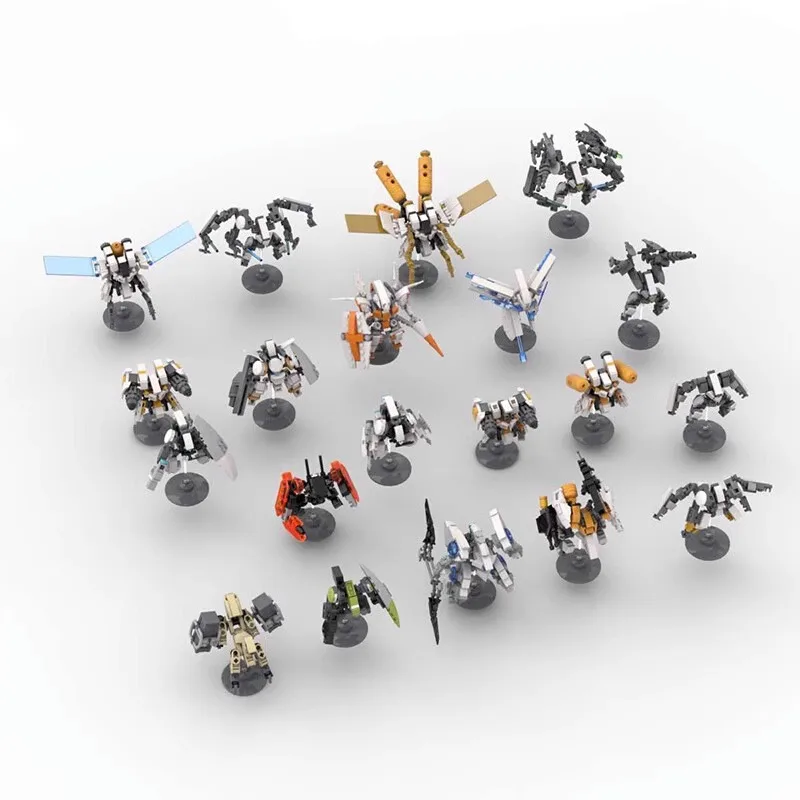 MOC idea small mecha exoskeleton robot set ornaments hand-made assembled building block toys gift
MOC idea small mecha exoskeleton robot set ornaments hand-made assembled building block toys gift