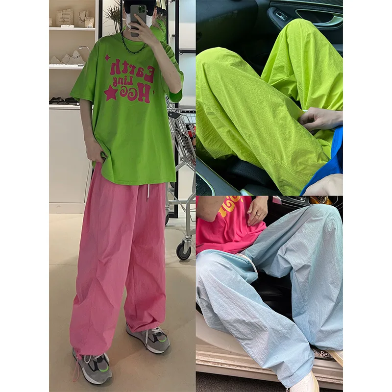 Thin Pants men's Summer With Breathable quick-drying wide-legged Pants American High Street Loose Straight Leisure Trousers
Thin Pants men's Summer With Breathable quick-drying wide-legged Pants American High Street Loose Straight Leisure Trousers