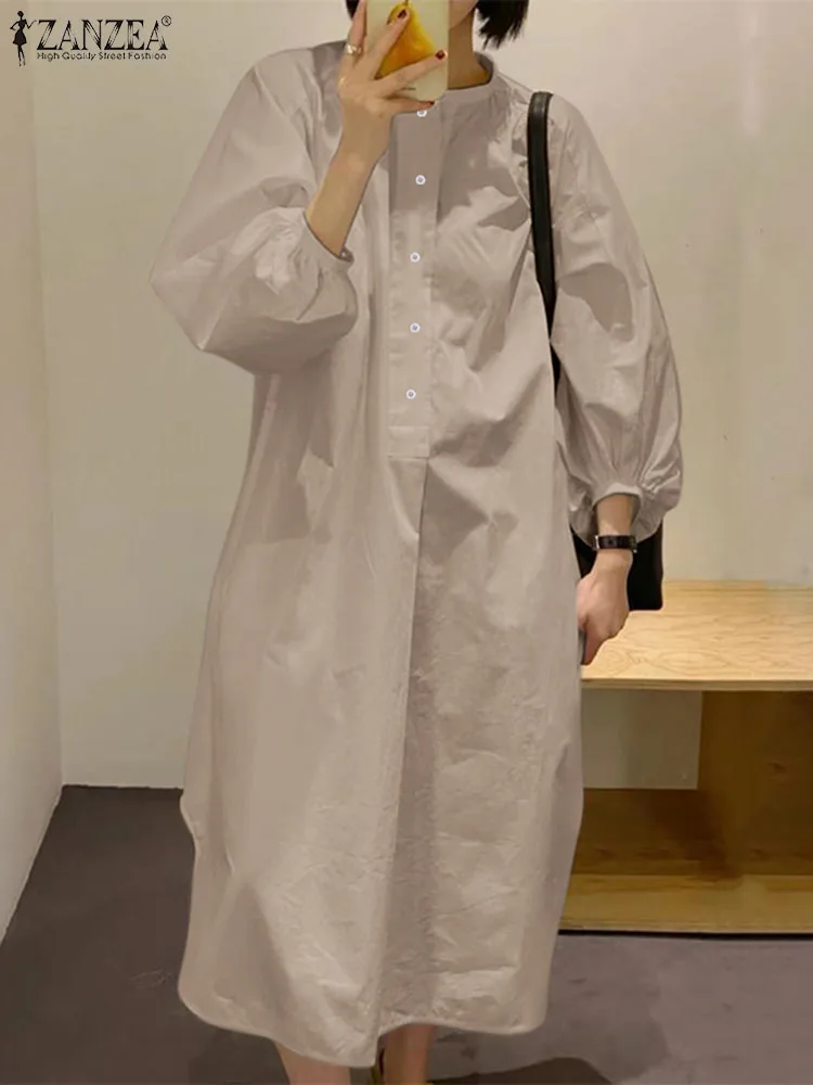 Fashion Autumn Long Sleeve Loose Solid Sundress ZANZEA Oversize Women Shirt Dress Casual Holiday Party Midi Vestido Robe Femme
Fashion Autumn Long Sleeve Loose Solid Sundress ZANZEA Oversize Women Shirt Dress Casual Holiday Party Midi Vestido Robe Femme