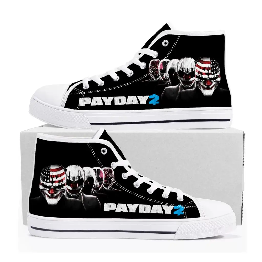PAYDAY 2 High Top Sneakers Hot Cartoon Game Mens Womens Teenager High Quality Fashion Canvas Shoes Casual Tailor Made Sneaker
PAYDAY 2 High Top Sneakers Hot Cartoon Game Mens Womens Teenager High Quality Fashion Canvas Shoes Casual Tailor Made Sneaker