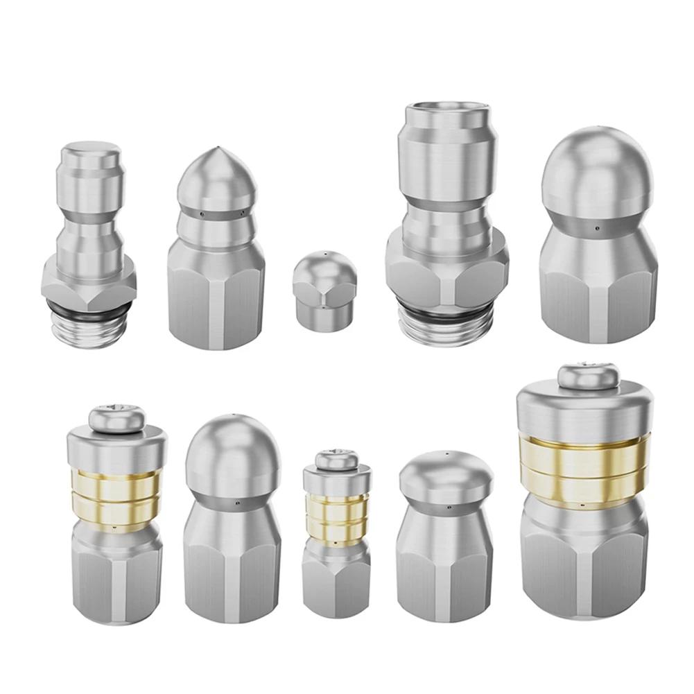 10Pcs Jetter Heads Kit 1/4inch, 3/8inch Rotating Button Drain Cleaning Nozzle Tips For Pressure Washer Various Nozzle Options
10Pcs Jetter Heads Kit 1/4inch, 3/8inch Rotating Button Drain Cleaning Nozzle Tips For Pressure Washer Various Nozzle Options