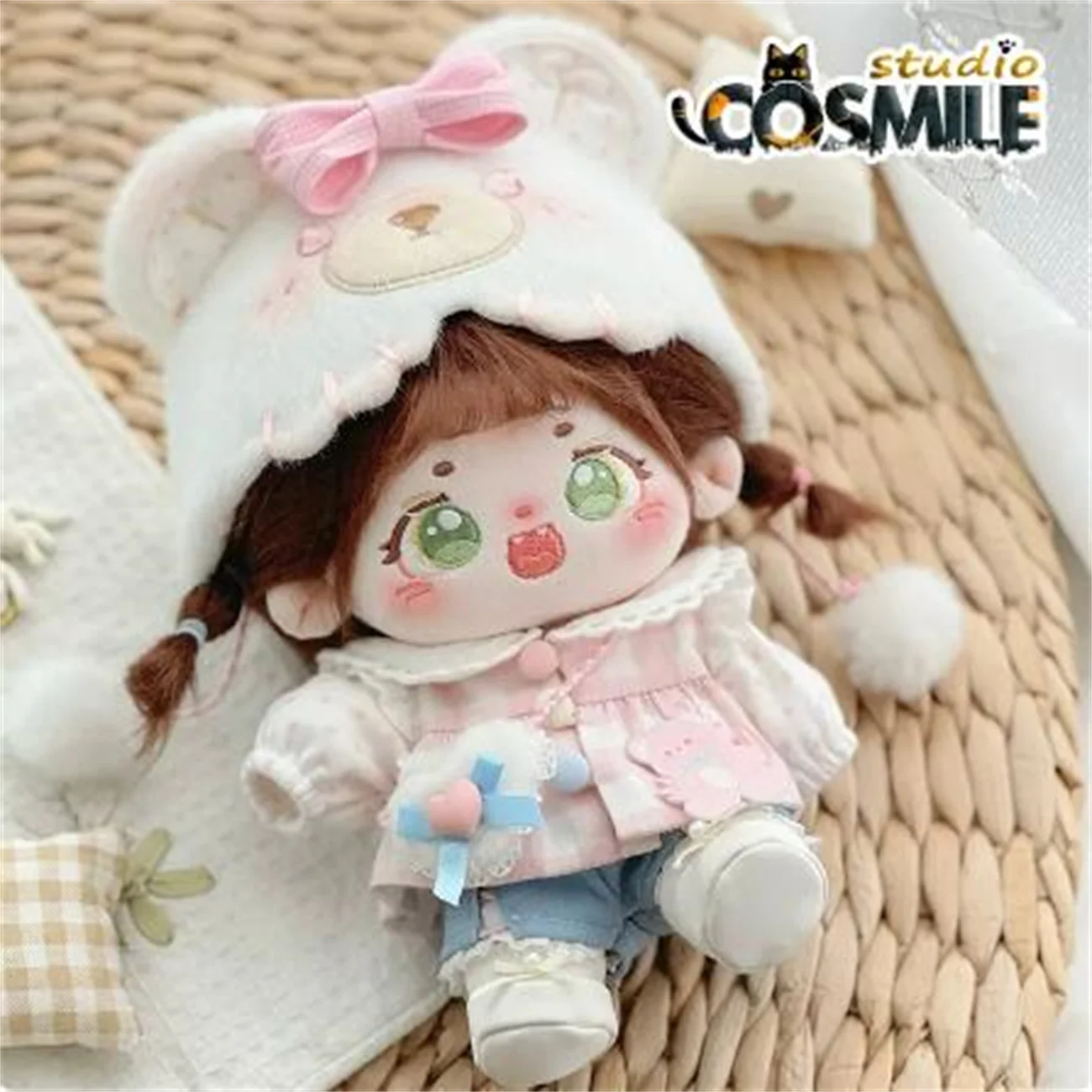 Cosmile без атрибутов милый костюм полярного медведя Kpop Idol Star мягкий плюшевый костюм 20 см одежда плюшевая одежда ZM