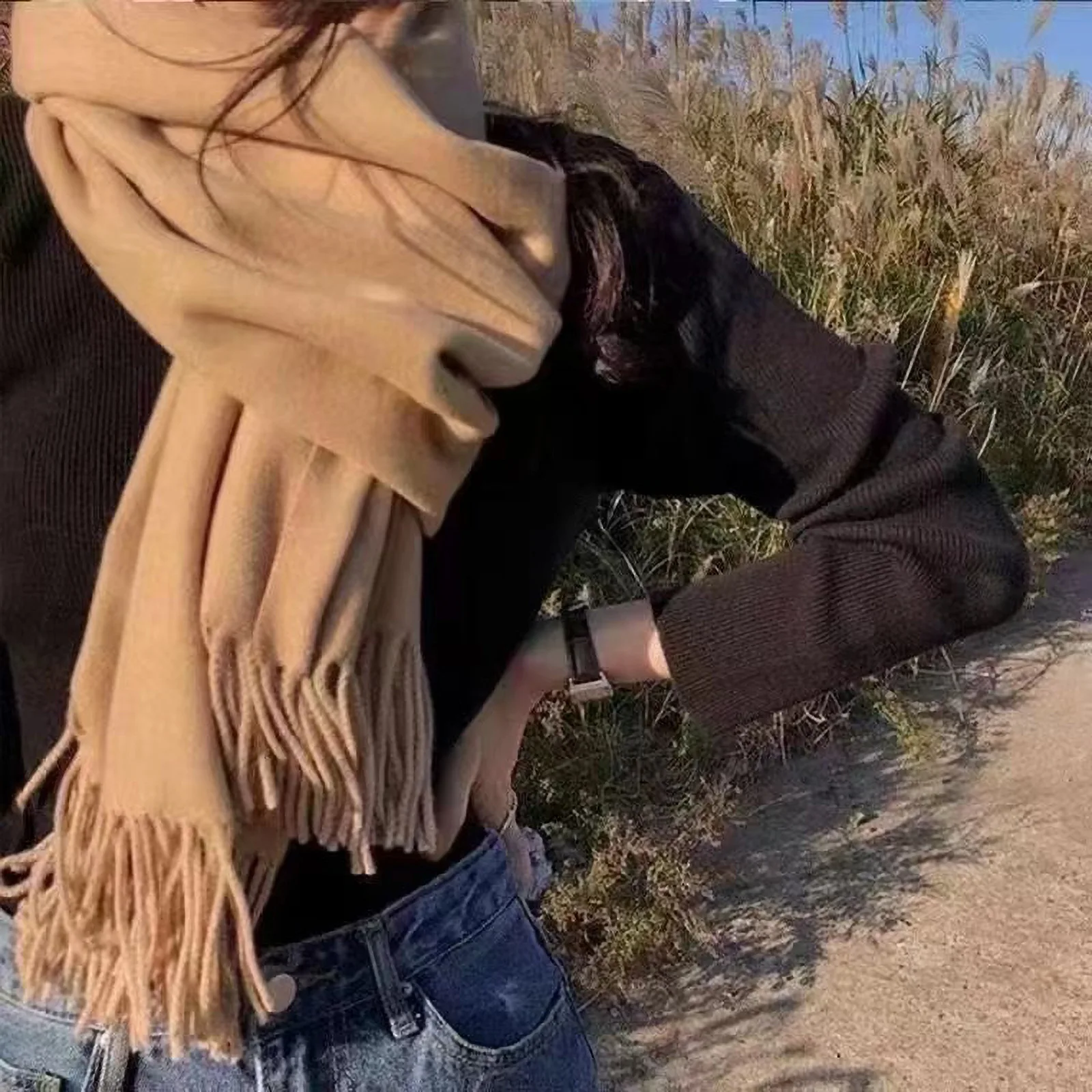 Winter Solid Color Fashion Thickened Scarf Women Preppy Style Warm Shawl Collar Female Multicolour Autumn Casual Comfort Scarf
Winter Solid Color Fashion Thickened Scarf Women Preppy Style Warm Shawl Collar Female Multicolour Autumn Casual Comfort Scarf