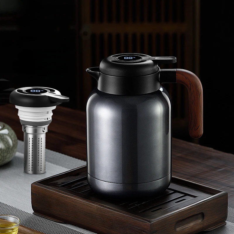 High Quality 316 Stainless Steel Thermos Bottle Intelligent Temperature Display Water Jug with Tea Strainer Teapot Coffee Pot
High Quality 316 Stainless Steel Thermos Bottle Intelligent Temperature Display Water Jug with Tea Strainer Teapot Coffee Pot