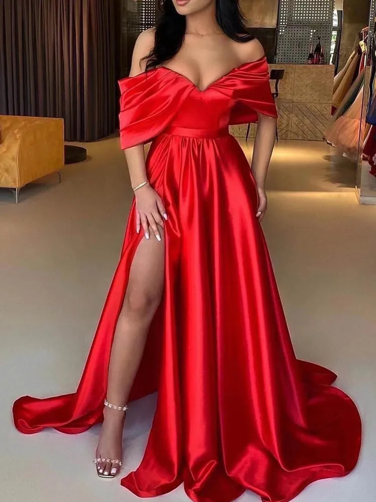 SKMY Red Dress Autumn And Winter 2022 New Women Clothes Off The Shoulder Sleeveless V-Neck Solid Color Slim Evening Long Dresses
SKMY Red Dress Autumn And Winter 2022 New Women Clothes Off The Shoulder Sleeveless V-Neck Solid Color Slim Evening Long Dresses