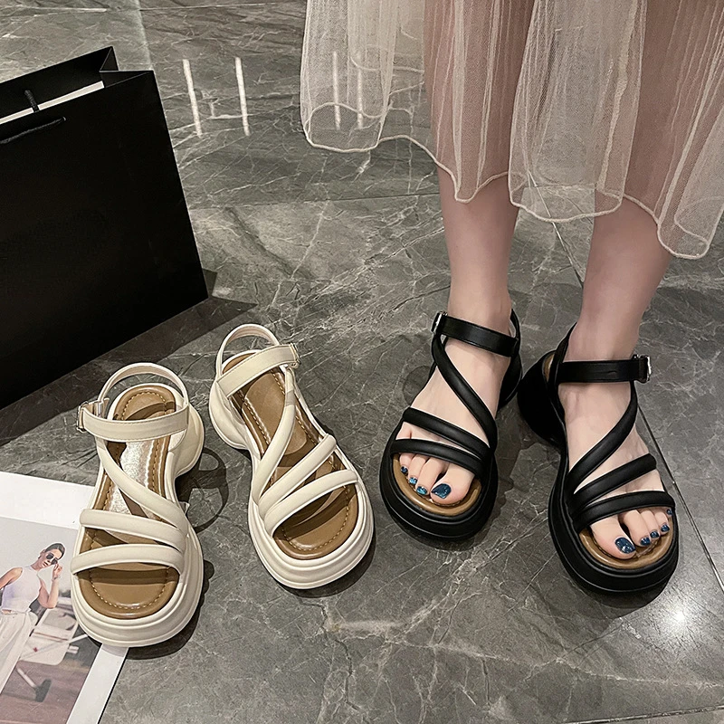 

Gladiators Sandals Women Summer Casual Thick Sole Platform Shoes Lady Comfort Open Toe Beach Sandal Footwear Sandalias De Mujer