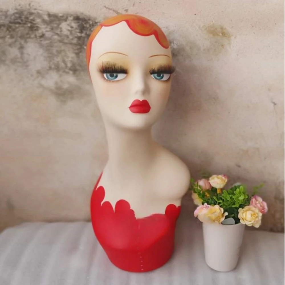 Female Mannequin Head Women Human Hair Wigs Vintage Style Model Hat Accessory Earring Glasses Necklace Display
Female Mannequin Head Women Human Hair Wigs Vintage Style Model Hat Accessory Earring Glasses Necklace Display